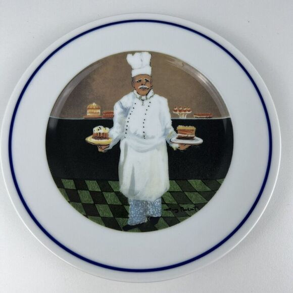 CHEF SERIES Salad Dessert Plate Williams Sonoma Guy Buffet “Chef Christian ” - Picture 1 of 4
